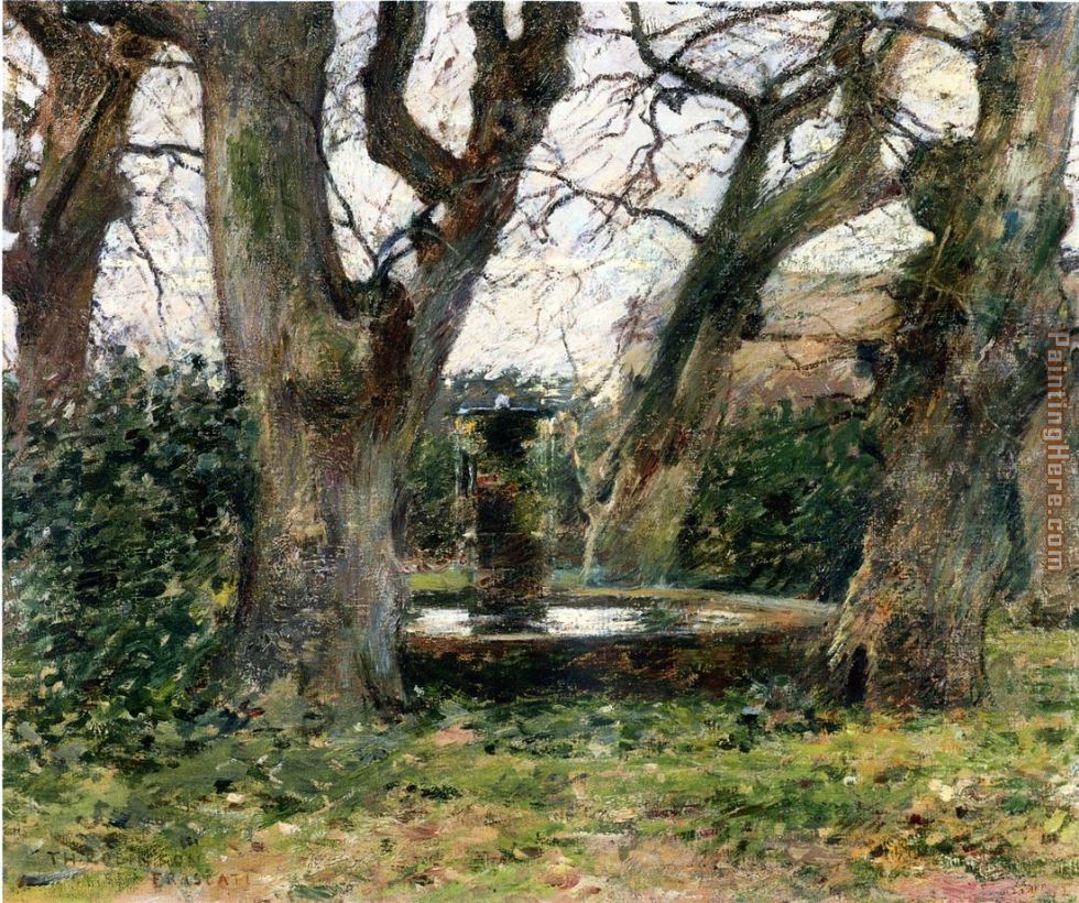 Theodore Robinson Italian Landscape with a Fountain